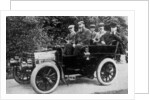 Five men sitting in a motor car by Anonymous
