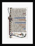 Page of decorated text by Anonymous