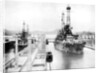 United States Men-Of-War passing through a lock, Panama Canal, Panama by Anonymous