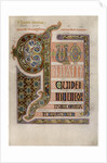Page of illuminated text from the Gospel of St Luke by Anonymous