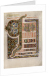 Page of illuminated text from the Gospel of St Luke by Anonymous