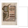 Page of illuminated text from the Gospel of St Luke by Anonymous