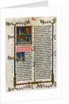Text page with biblical scenes by Anonymous