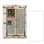 Text page with biblical scenes by Anonymous