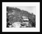 'Elysium Hotel, houses on the nothern slopes of Jakko', Shimla, India by Anonymous