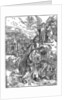 The angel holding the keys of the abyss by Albrecht Dürer