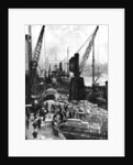 Cargo being unloaded at the docks, Upper Pool, London by Fox