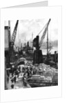 Cargo being unloaded at the docks, Upper Pool, London by Fox