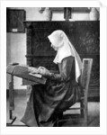 Nun making lace, Bruges, Belgium by Donald McLeish