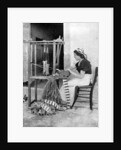 Woman weaving with straw on a hand loom, Fiesole, near Florence, Italy by Donald McLeish