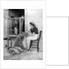 Woman weaving with straw on a hand loom, Fiesole, near Florence, Italy by Donald McLeish