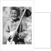 Uzbek schoolboy working on a farm by Anonymous