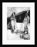 Newar women pounding grain, Nepal by Ewing Galloway