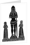 Rubbing of a medieval engraved brass by Anonymous
