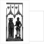 Rubbing of a medieval engraved brass by Anonymous