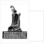 Rubbing of a medieval engraved brass by Anonymous