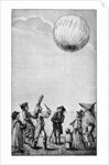 Ascension of a Montgolfier balloon by Anonymous