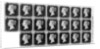 Block of twenty 'Penny Black' stamps by Anonymous