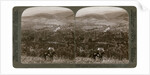 Lebanon, looking east over the upper Jordan Valley to Mount Hermon by Underwood & Underwood