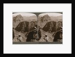 Mount of Moses, where the law was given to Israel's leader, the Sinai wilderness by Underwood & Underwood