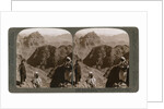 Mount of Moses, where the law was given to Israel's leader, the Sinai wilderness by Underwood & Underwood