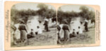 Baptising in the River Jordan, Palestine by Underwood & Underwood