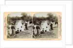 Baptising in the River Jordan, Palestine by Underwood & Underwood