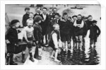 A group of summer paddlers in the Serpentine, London by Anonymous