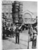 A man carrying many baskets on his head, Covent Garden, London by Anonymous
