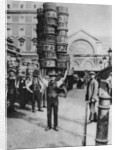 A man carrying many baskets on his head, Covent Garden, London by Anonymous