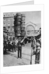 A man carrying many baskets on his head, Covent Garden, London by Anonymous