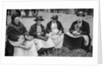 Pea shelling in Covent Garden, London by Anonymous