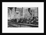 A bank holiday crowd waiting for a train to Margate, London by Anonymous