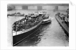 A bank holiday crowd on board a paddle steamer headed for Margate, London by Anonymous