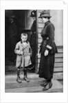 An East End child and a policewoman, London by Anonymous