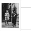 An East End child and a policewoman, London by Anonymous