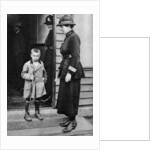 An East End child and a policewoman, London by Anonymous