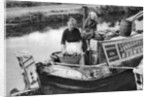 Washing day on the canal boat by Anonymous