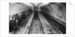 Tottenham Court Road tube station escalators, London by Anonymous