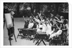 Open air class in Lincoln's Inn Fields, London by Anonymous