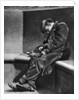 A man sleeping on Blackfriars Bridge, London by Walter Benington