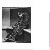 A man sleeping on Blackfriars Bridge, London by Walter Benington