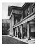 Pensioners in the great quadrangle of Chelsea Royal Hospital, London by Taylor