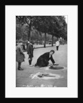 Pavement artist, Embankment, London by McLeish