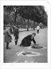 Pavement artist, Embankment, London by McLeish