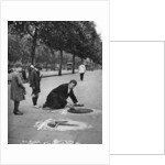 Pavement artist, Embankment, London by McLeish