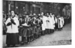 Chapel Royal choirboys in procession, Clerkenwell, London by Anonymous
