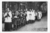 Chapel Royal choirboys in procession, Clerkenwell, London by Anonymous