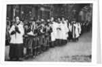 Chapel Royal choirboys in procession, Clerkenwell, London by Anonymous