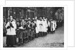 Chapel Royal choirboys in procession, Clerkenwell, London by Anonymous